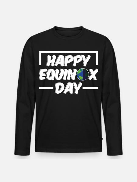 Happy Equinox Day Easter Ostara - Men's Premium Organic Long Sleeve Shirt - black