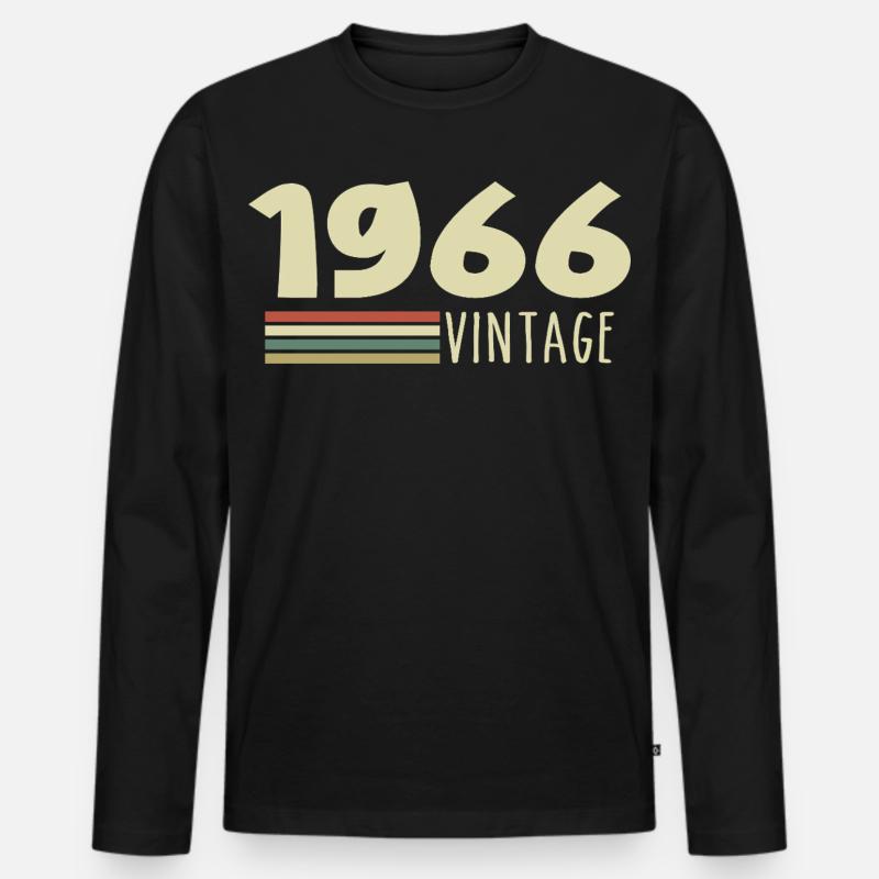 Jubiläum 1966 1966 - Männer Premium Bio Langarmshirt - Schwarz