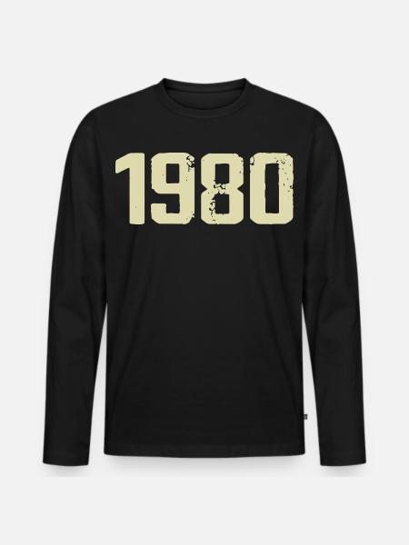 Jubilé 1980 - T-shirt manches longues Premium bio Homme - noir
