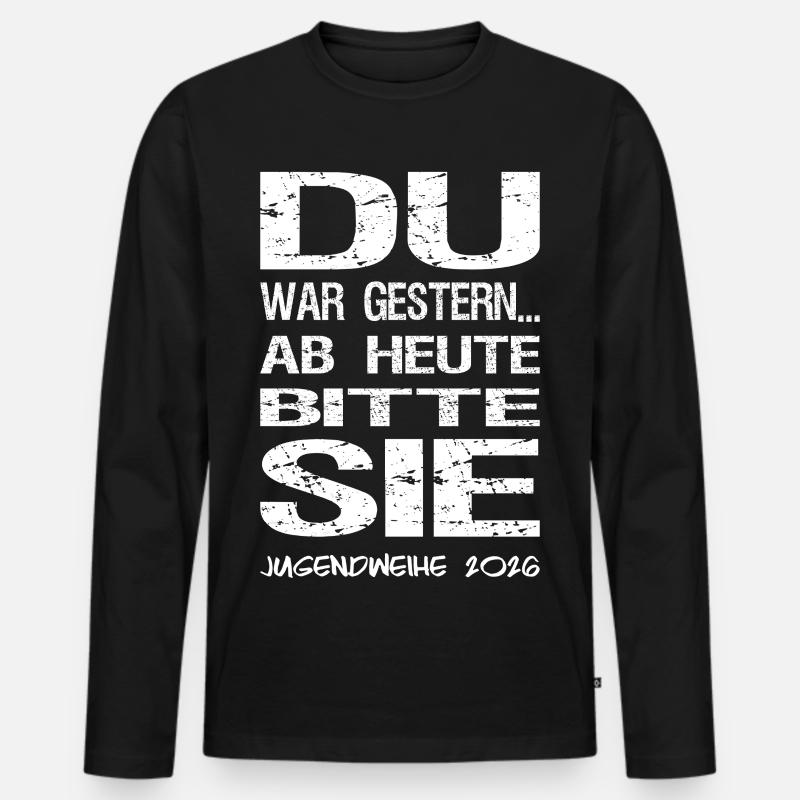 Jugendweihe - Jugendweihe 2026 - Männer Premium Bio Langarmshirt - Schwarz