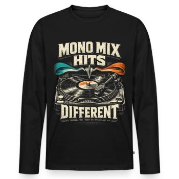 Disques vinyles de collection Vinyl Vinyl Collections - T-shirt manches longues Premium bio Homme - noir - Devant - Nico (187cm)