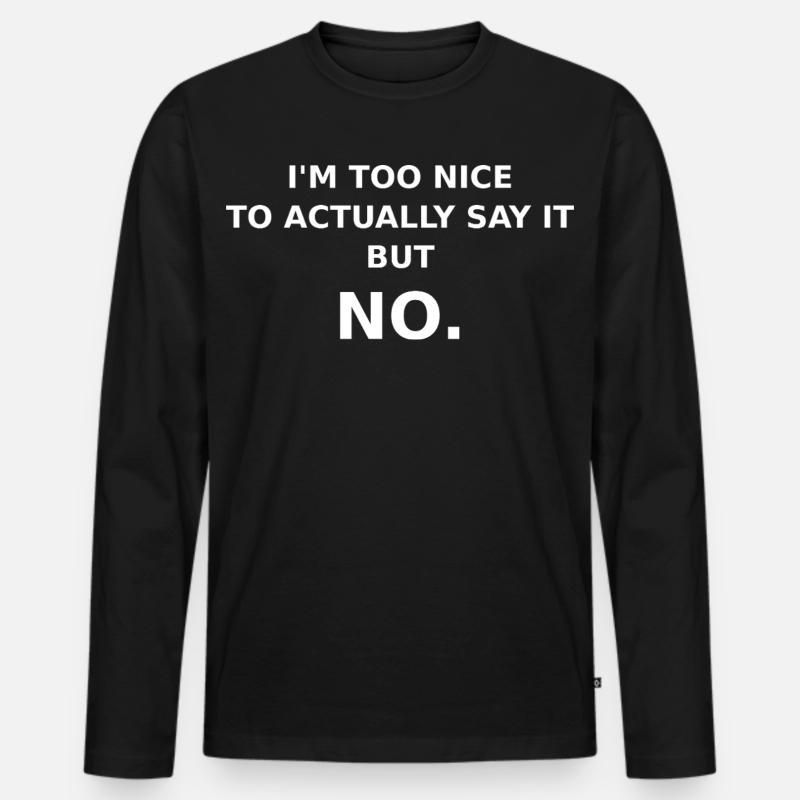 PeoplePleaser - Männer Premium Bio Langarmshirt - Schwarz