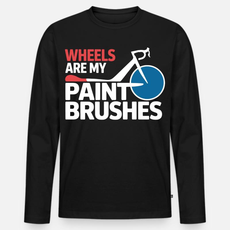 Professionelle Fahrradakrobatik-Performancekunst - Männer Premium Bio Langarmshirt - Schwarz