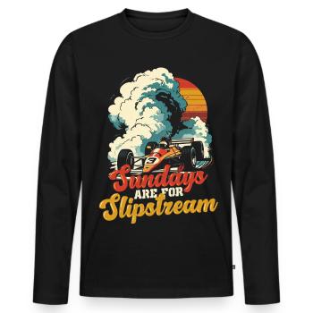 Les dimanches Autorennen Motorsport sont pour le Slipstream - T-shirt manches longues Premium bio Homme - noir - Devant - Nico (187cm)