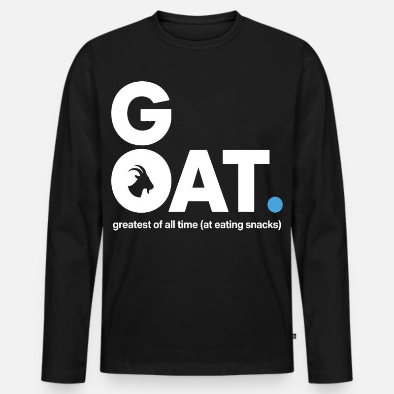 GOAT Snack Spruch - Männer Premium Bio Langarmshirt - Schwarz