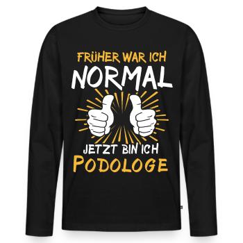 Podologe Spruch - Männer Premium Bio Langarmshirt - Schwarz - Vorne - Nico (187cm)