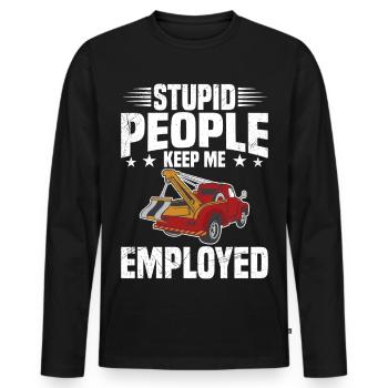 Rücknahmeagent Autorückgewinnungsagent Vermögensrückführungsagent - Männer Premium Bio Langarmshirt - Schwarz - Vorne - Nico (187cm)