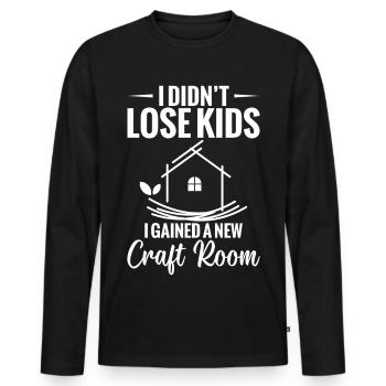 Empty Nester Syndrom High School Grad Empty Nest - Men's Premium Organic Long Sleeve Shirt - black - Front - Nico (187cm)