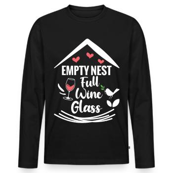  Empty Nester Parents Leaving for College Empty - Men's Premium Organic Long Sleeve Shirt - black - Front - Nico (187cm)