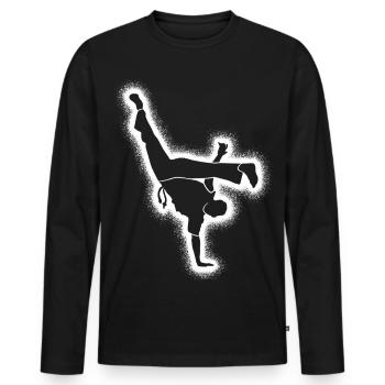 Capoeira Martial Arts Men Boys Capoerista - Men's Premium Organic Long Sleeve Shirt - black - Front - Nico (187cm)