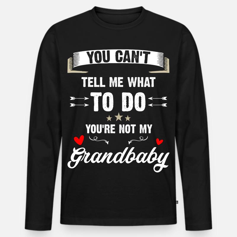 Grandbaby Sass Slogan Tee - Männer Premium Bio Langarmshirt - Schwarz