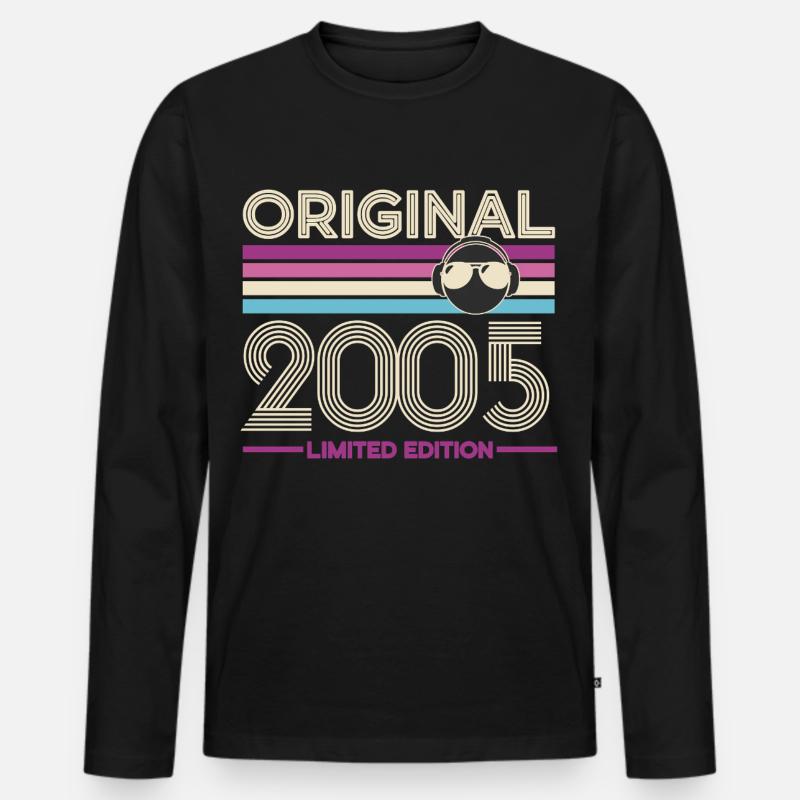 Originale limitierte Ausgabe 2005 - Männer Premium Bio Langarmshirt - Schwarz