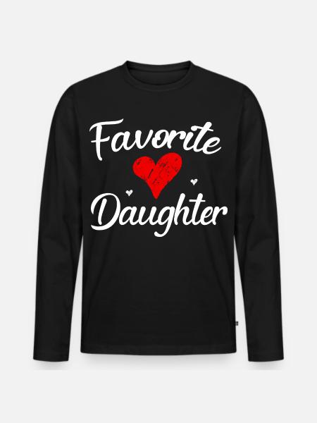 fille préférée - T-shirt manches longues Premium bio Homme - noir
