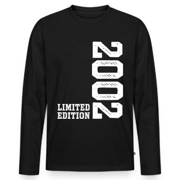 24e anniversaire 2002 Édition limitée Young Girls - T-shirt manches longues Premium bio Homme - noir - Devant - Nico (187cm)