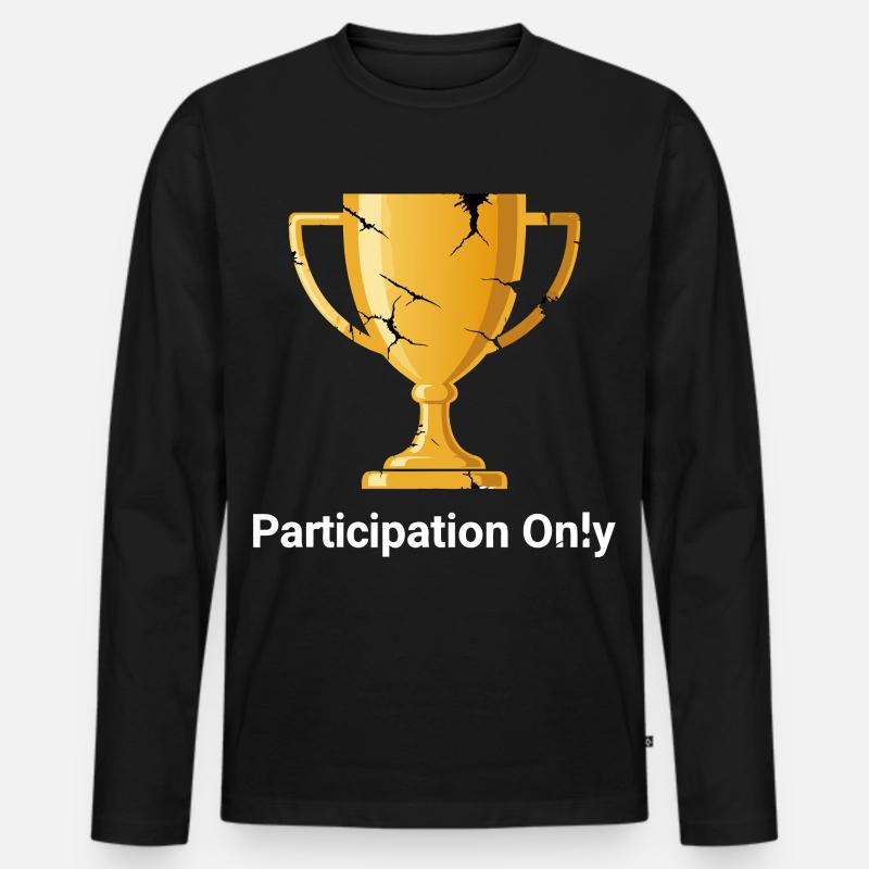 Teilnehmer Pokal - Männer Premium Bio Langarmshirt - Schwarz