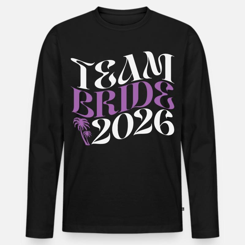 Team Bride Junggesellinnenabschied 2026 - Männer Premium Bio Langarmshirt - Schwarz
