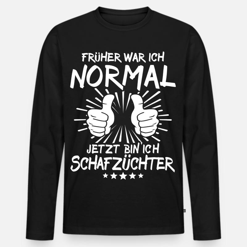 Schafzüchter - Männer Premium Bio Langarmshirt - Schwarz