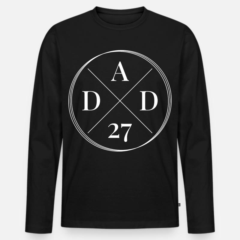 Papa 2027 - Männer Premium Bio Langarmshirt - Schwarz