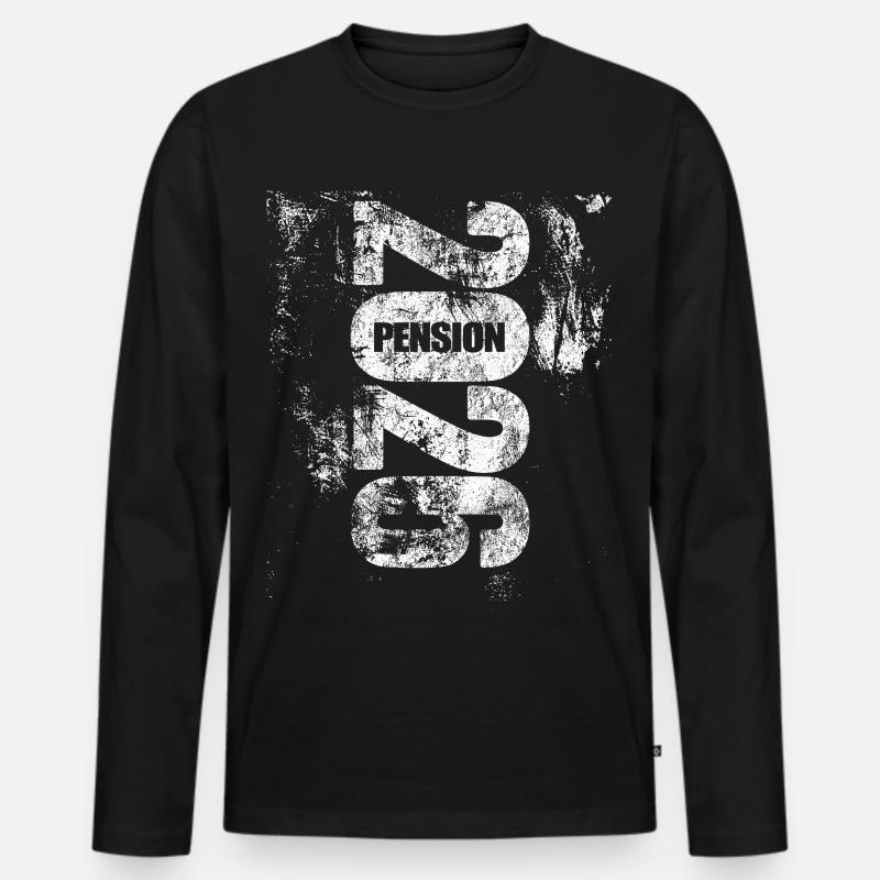 Pension 2026 | endlich geschafft - Männer Premium Bio Langarmshirt - Schwarz