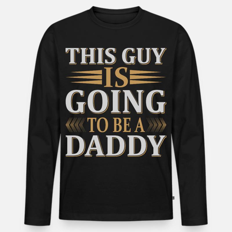 Zukünftige Daddy-Ankündigung - Männer Premium Bio Langarmshirt - Schwarz
