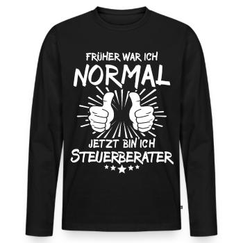 Steuerberater - Männer Premium Bio Langarmshirt - Schwarz - Vorne - Nico (187cm)