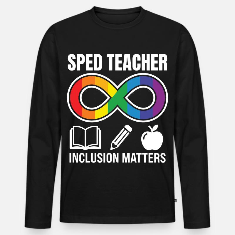 SPED Teacher Inclusion Matters - Männer Premium Bio Langarmshirt - Schwarz