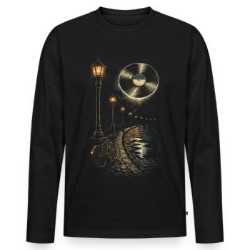 Disques vinyles de collection Vinyl Vinyl Collections - T-shirt manches longues Premium bio Homme - noir - Devant - Nico (187cm)