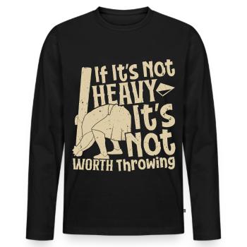 Lancer de caber Jeux écossais Highlander Highland - T-shirt manches longues Premium bio Homme - noir - Devant - Nico (187cm)