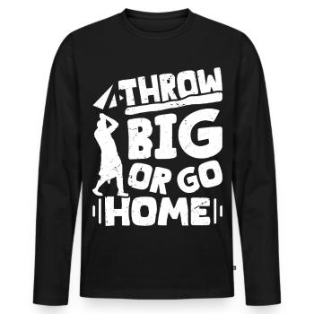 Jeux des Highlands écossais : lancez gros ou rentrez chez vous - T-shirt manches longues Premium bio Homme - noir - Devant - Nico (187cm)