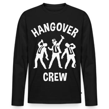 Hangover Crew (Bachelor Party Beer / W) - Men's Premium Organic Long Sleeve Shirt - black - Front - Nico (187cm)