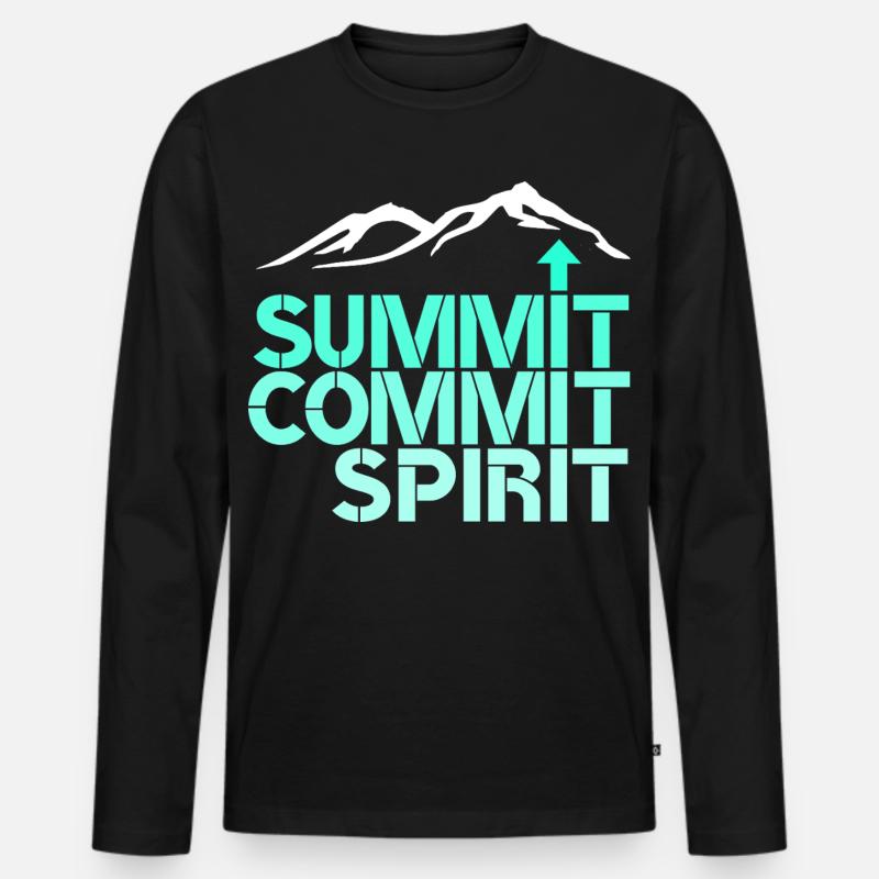 Spirit Commit Summit - Men's Premium Organic Long Sleeve Shirt - black