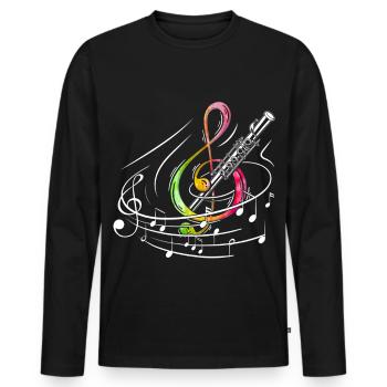 Marimbiste Musicien de percussion de pratique - T-shirt manches longues Premium bio Homme - noir - Devant - Nico (187cm)