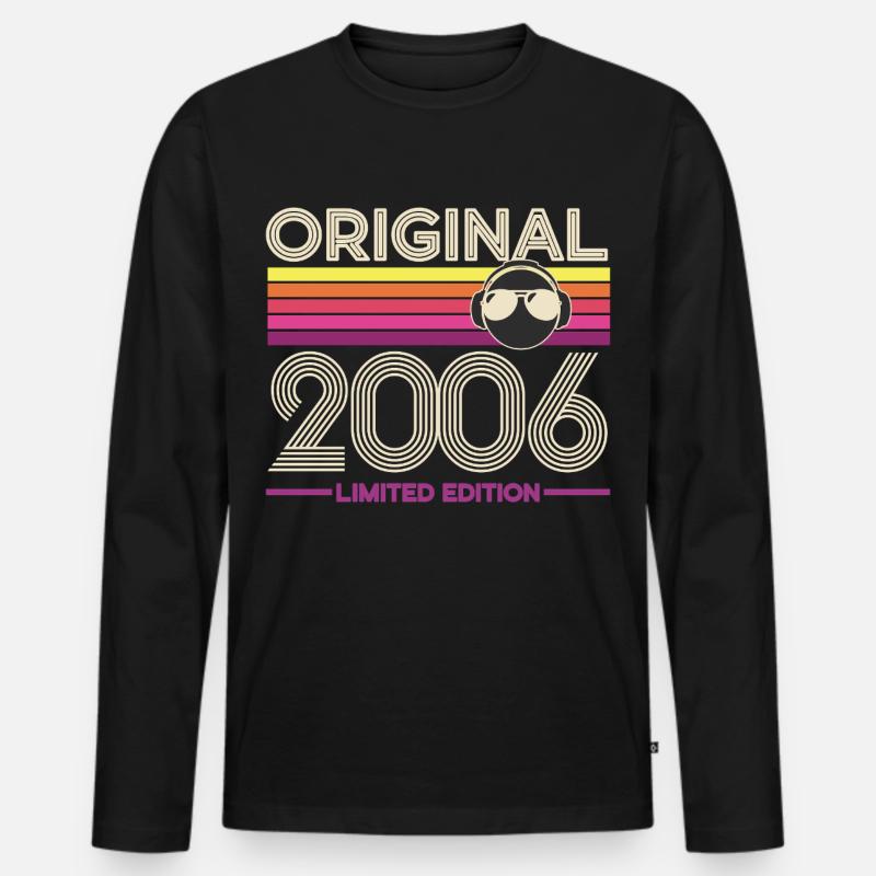 Original 2006 Limited Edition - Männer Premium Bio Langarmshirt - Schwarz