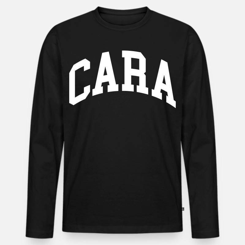 Cara - Männer Premium Bio Langarmshirt - Schwarz