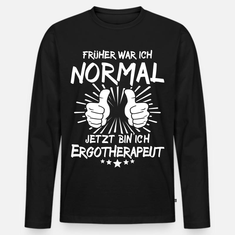 Ergotherapeut - Männer Premium Bio Langarmshirt - Schwarz