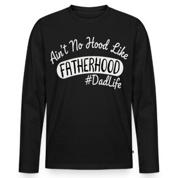 Vater Spruch DadLife Fatherhood - Men's Premium Organic Long Sleeve Shirt - black - Front - Nico (187cm)