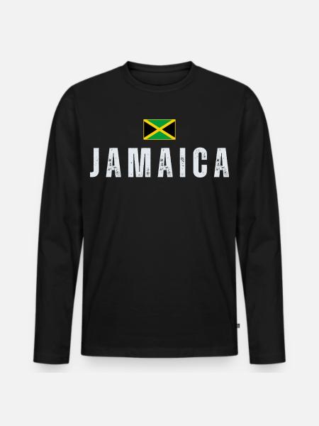 Jamaican flag, Jamaican patriot - Men's Premium Organic Long Sleeve Shirt - black