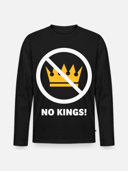 Pas de rois ! (Projet de protestation / NEG 2C) - T-shirt manches longues Premium bio Homme - noir