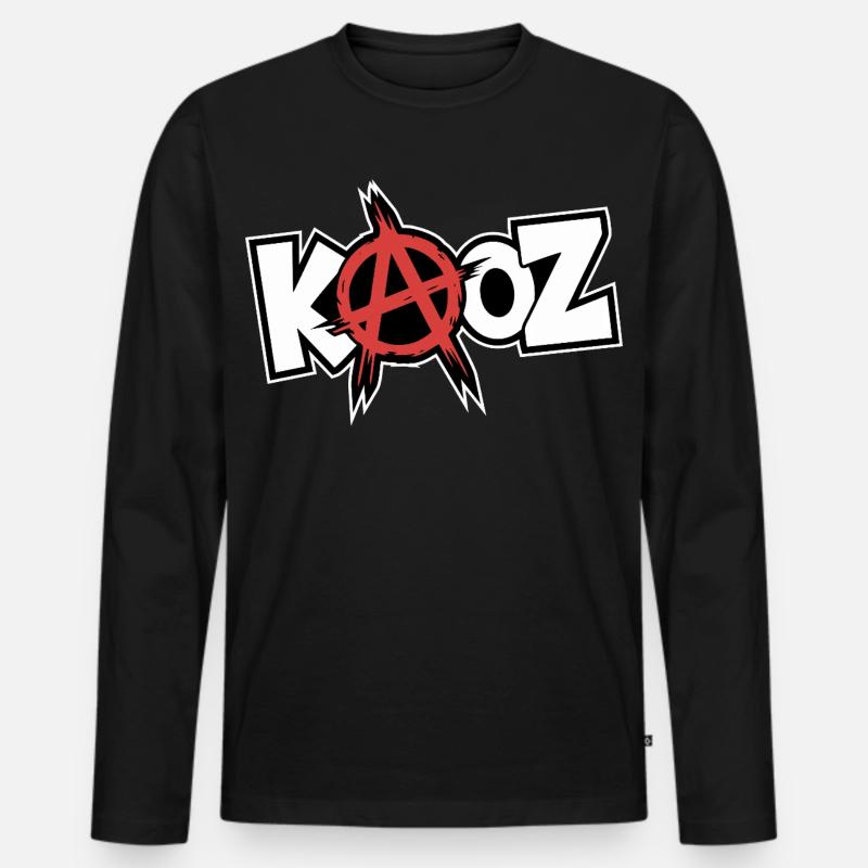 Kool KAOZ Anarchy Graffiti - Men's Premium Organic Long Sleeve Shirt - black