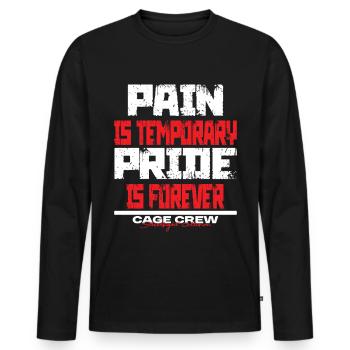 cage_crew_MMA_Mixed Martial arts - Männer Premium Bio Langarmshirt - Schwarz - Vorne - Nico (187cm)