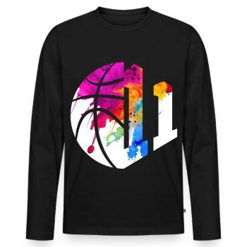 NO. 11 NUMBER 11 BASKETBALL 11TH BIRTHDAY - Men's Premium Organic Long Sleeve Shirt - black - Front - Nico (187cm)
