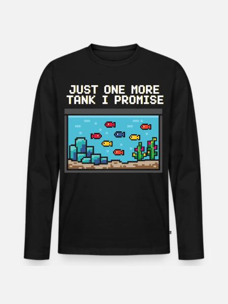 Aquarium Gamer Saying - Men's Premium Organic Long Sleeve Shirt - black