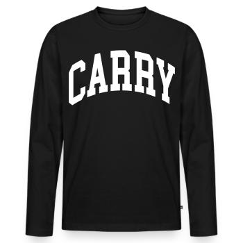 Porter - T-shirt manches longues Premium bio Homme - noir - Devant - Nico (187cm)