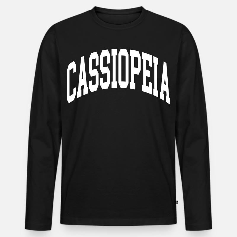 Cassiopeia - Männer Premium Bio Langarmshirt - Schwarz