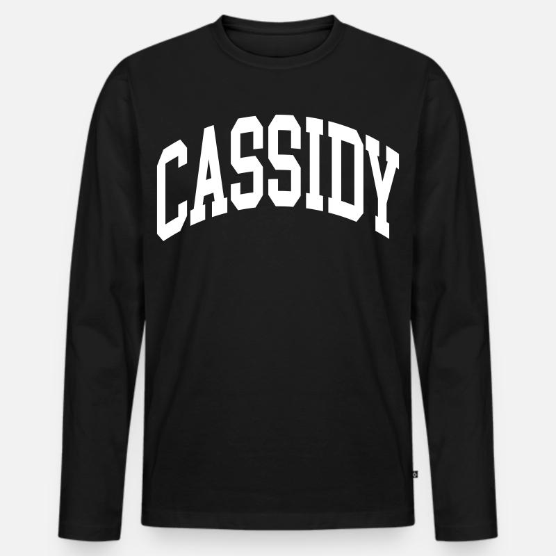Cassidy - Männer Premium Bio Langarmshirt - Schwarz