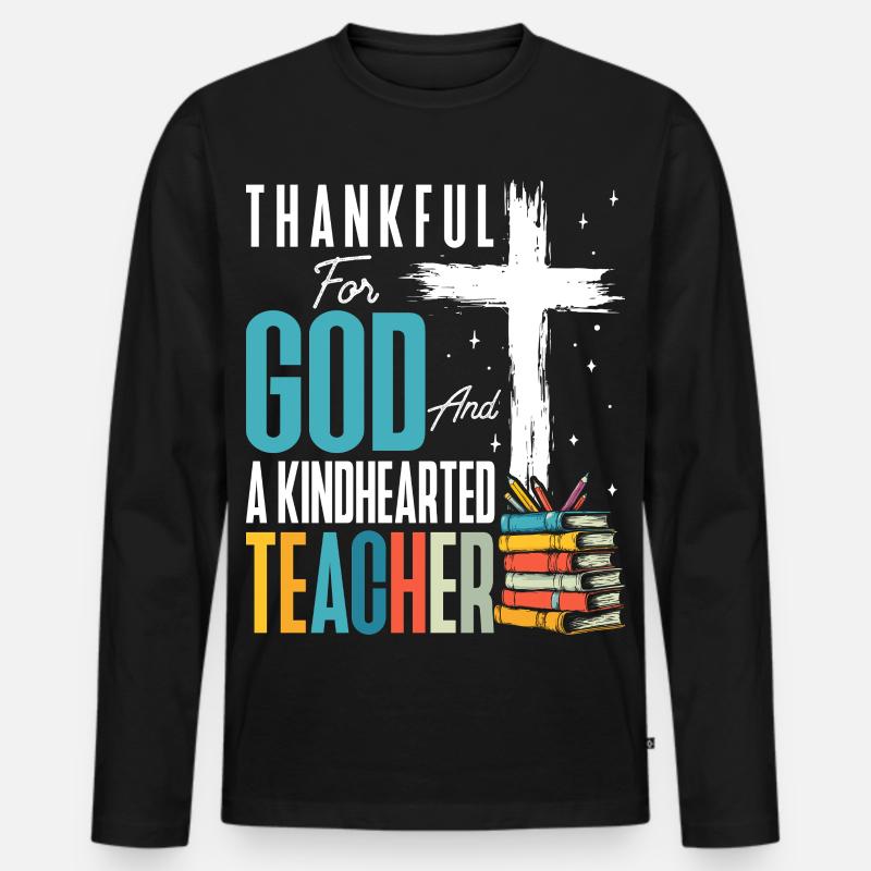 Gott-lehrer-ausbildung, Wertschätzungslehre - Männer Premium Bio Langarmshirt - Schwarz