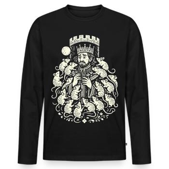 King Popiel And The Mice Legend - Men's Premium Organic Long Sleeve Shirt - black - Front - Nico (187cm)