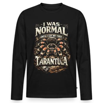 Vogelspinne normal jusqu’à ce que j’aie ma première tarentule - T-shirt manches longues Premium bio Homme - noir - Devant - Nico (187cm)