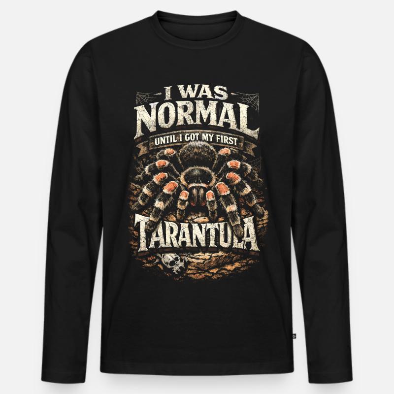 Vogelspinne Normal Until I Got My First Tarantula - Männer Premium Bio Langarmshirt - Schwarz