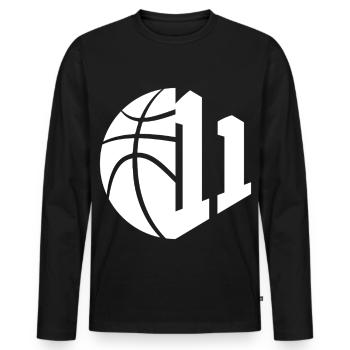 NO. 11 NUMBER 11 BASKETBALL 11TH BIRTHDAY - Men's Premium Organic Long Sleeve Shirt - black - Front - Nico (187cm)